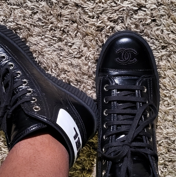 CHANEL TimeLace 38 Black Leather 30MM TIMELACE LACE UP - Picture 5 of 5